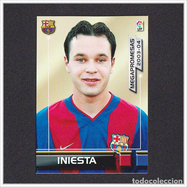 Cromos de f&uacute;tbol: MEGAFICHAS 2003 2004 03 04 PANINI INIESTA ROOKIE 398 BARCELONA MEGA PROMESAS LIGA BAR&Ccedil;A MEGACRACKS