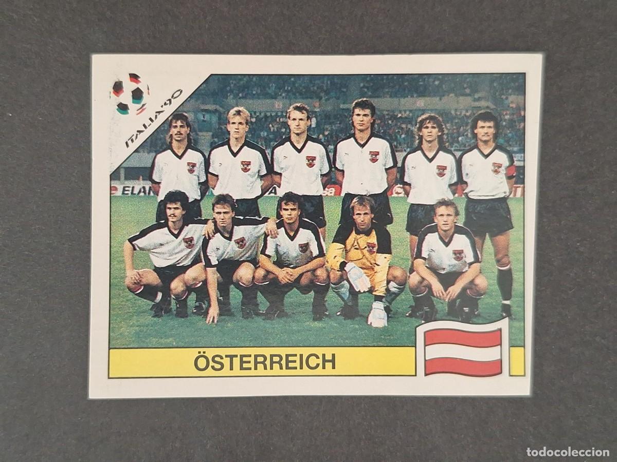 Cromos de f&uacute;tbol: L3 EQUIPO ALINEACION SELECCION AUSTRIA 60 MUNDIAL ITALIA 90 1990 PANINI NUNCA PEGADO SIN PEGAR