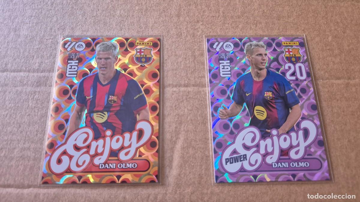 Cromos de f&uacute;tbol: LOTE MEGACRACKS 2026 2027 DANI OLMO ENJOY Y ENJOY POWER