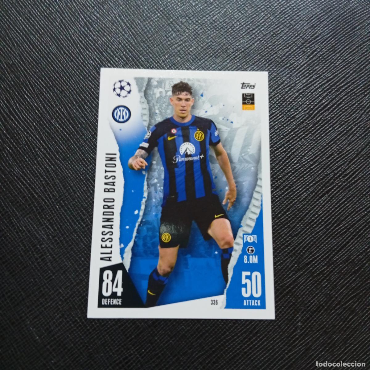 Football Stickers: 336 BASTONI INTER MILAN TOPPS MATCH ATTAX 2023 2024 FUTBOL CROMO 23 24 - A217 PG38