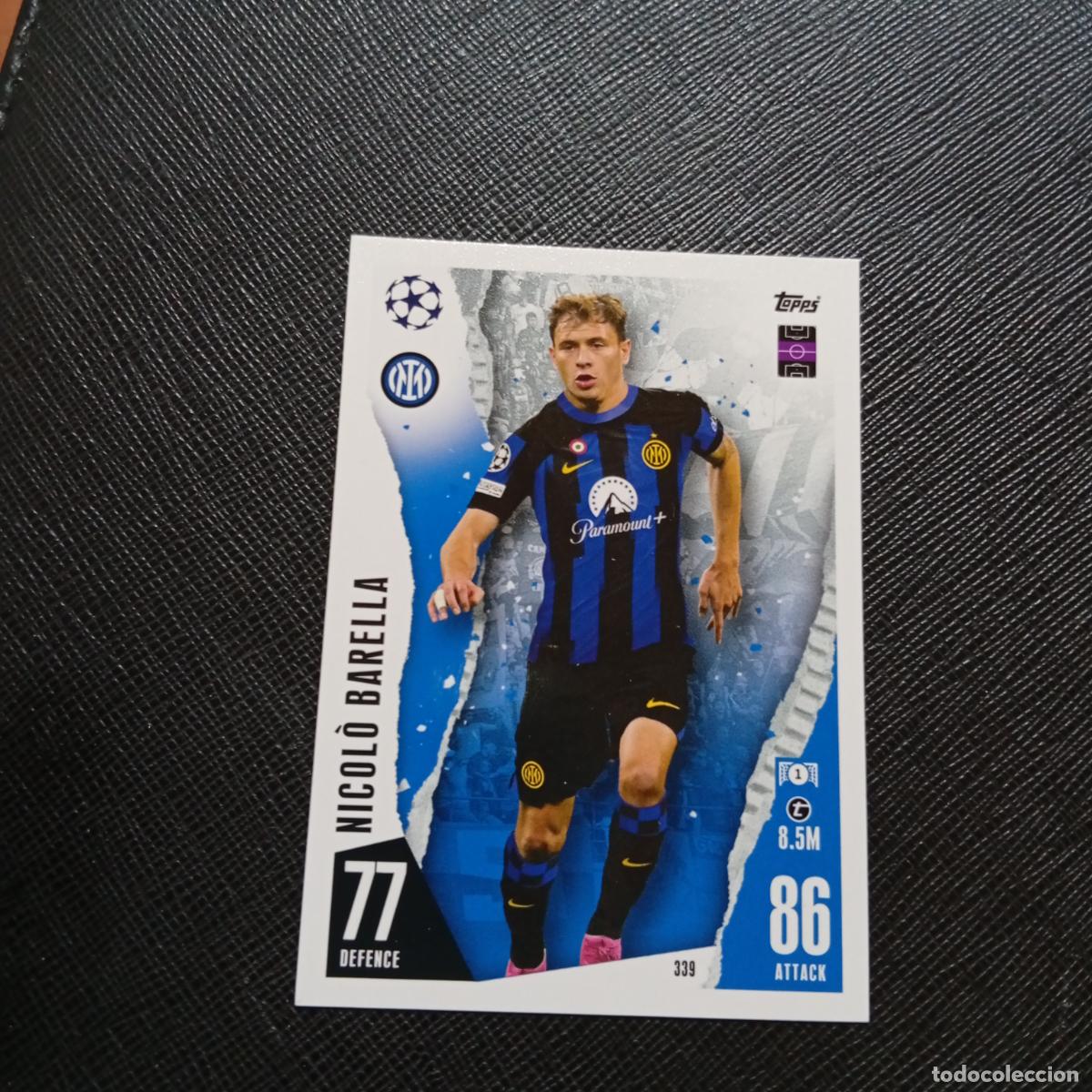 Football Stickers: 339 NICOLO BARELLA INTER MILAN TOPPS MATCH ATTAX 2023 2024 FUTBOL CROMO 23 24 - A217 PG38