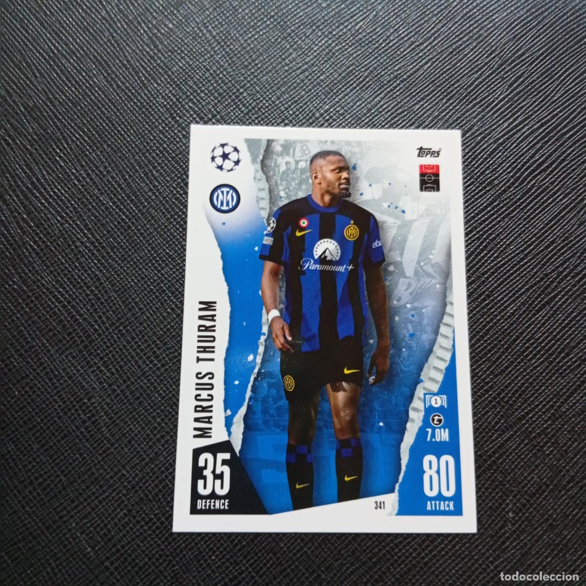 Figurine di Calcio: 341 MARCUS THURAM INTER MILAN TOPPS MATCH ATTAX 2023 2024 FUTBOL CROMO 23 24 - A217 PG38