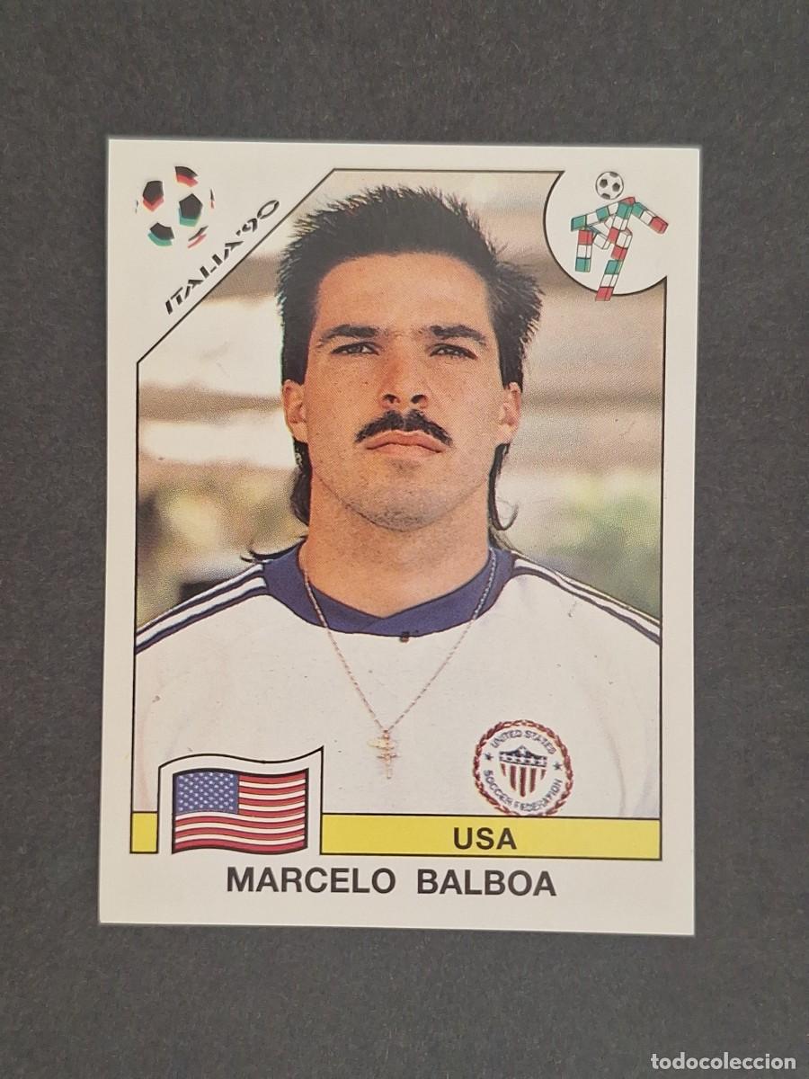 Cromos de f&uacute;tbol: L3 MARCELO BALBOA SELECCION USA 99 MUNDIAL ITALIA 90 1990 PANINI NUNCA PEGADO SIN PEGAR