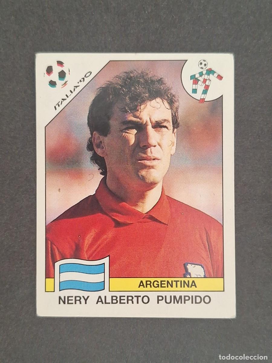 Cromos de f&uacute;tbol: L3 NERY A. PUMPIDO SELECCION ARGENTINA 115 MUNDIAL ITALIA 90 1990 PANINI NUNCA PEGADO SIN PEGAR