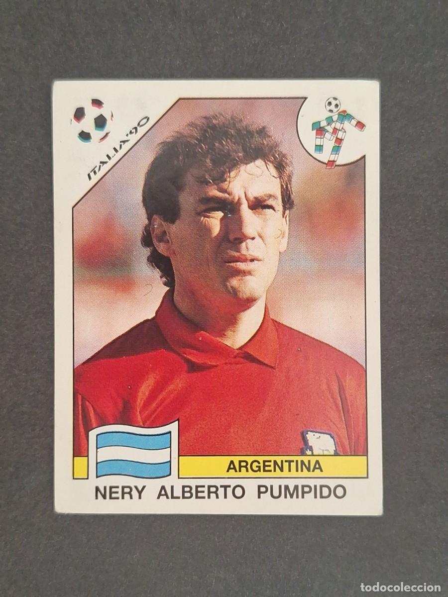 Cromos de f&uacute;tbol: L3 NERY A. PUMPIDO SELECCION ARGENTINA 115 MUNDIAL ITALIA 90 1990 PANINI NUNCA PEGADO SIN PEGAR