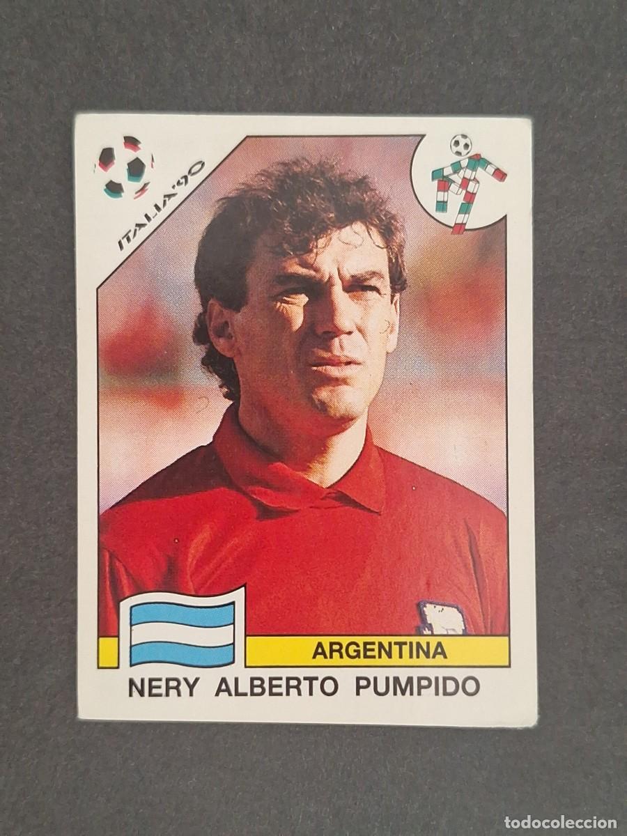 Cromos de f&uacute;tbol: L3 NERY A. PUMPIDO SELECCION ARGENTINA 115 MUNDIAL ITALIA 90 1990 PANINI NUNCA PEGADO SIN PEGAR