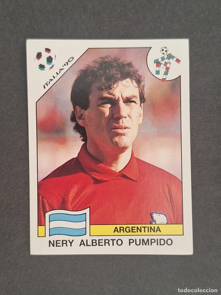 Cromos de f&uacute;tbol: L3 NERY A. PUMPIDO SELECCION ARGENTINA 115 MUNDIAL ITALIA 90 1990 PANINI NUNCA PEGADO SIN PEGAR