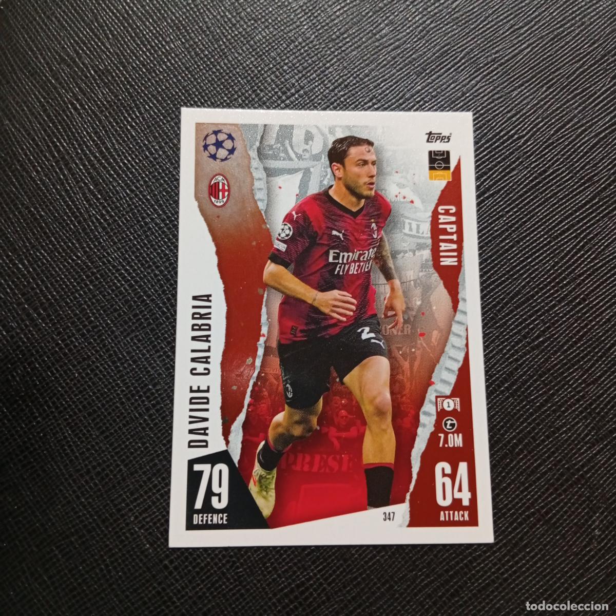 Cromos de f&uacute;tbol: 347 CALABRIA MILAN TOPPS MATCH ATTAX 2023 2024 FUTBOL CROMO 23 24 - A217 PG39
