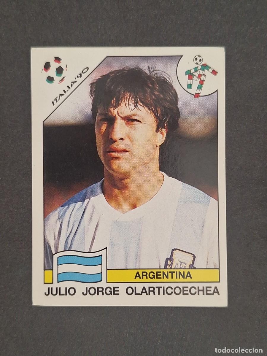 Cromos de f&uacute;tbol: L3 JULIO JORGE OLARTICOECHEA SELECCION ARGENTINA 122 MUNDIAL ITALIA 90 1990 PANINI NUNCA PEGADO