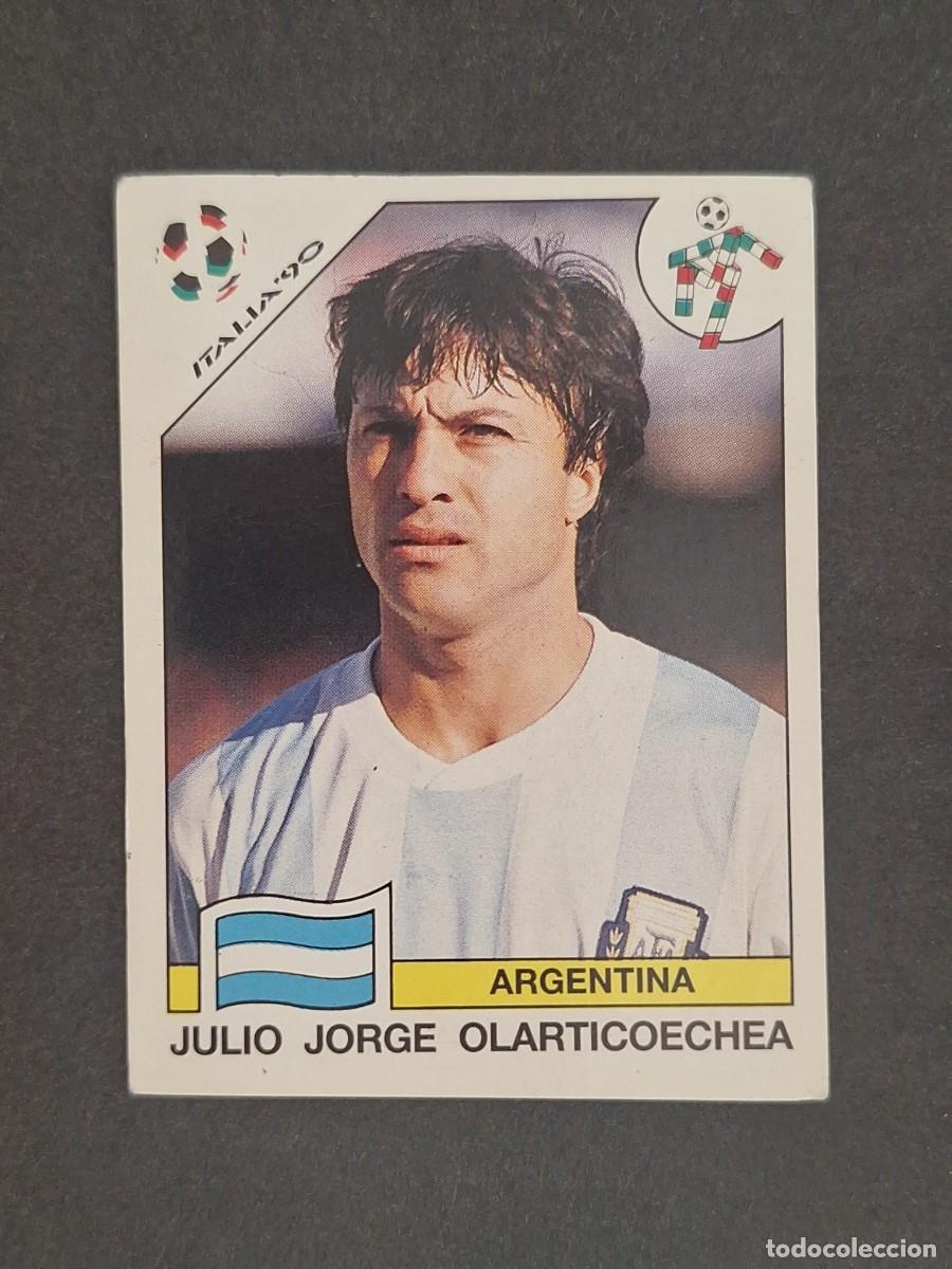 Cromos de f&uacute;tbol: L3 JULIO JORGE OLARTICOECHEA SELECCION ARGENTINA 122 MUNDIAL ITALIA 90 1990 PANINI NUNCA PEGADO