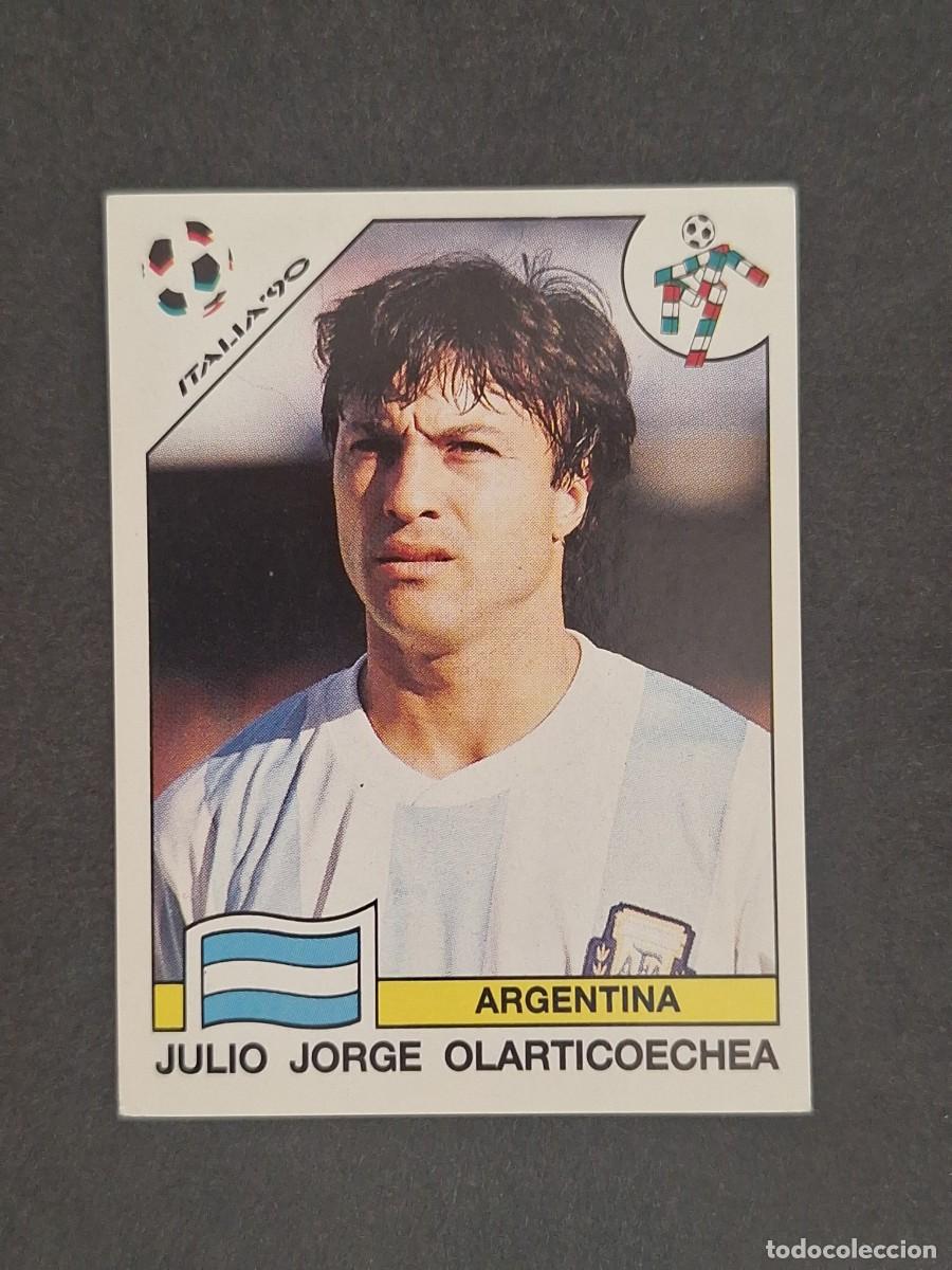 Cromos de f&uacute;tbol: L3 JULIO JORGE OLARTICOECHEA SELECCION ARGENTINA 122 MUNDIAL ITALIA 90 1990 PANINI NUNCA PEGADO