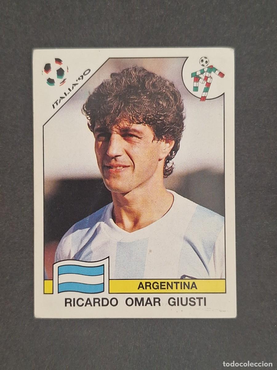 Football Stickers: L3 RICARDO OMAR GIUSTI SELECCION ARGENTINA 123 MUNDIAL ITALIA 90 1990 PANINI NUNCA PEGADO SIN PEGAR