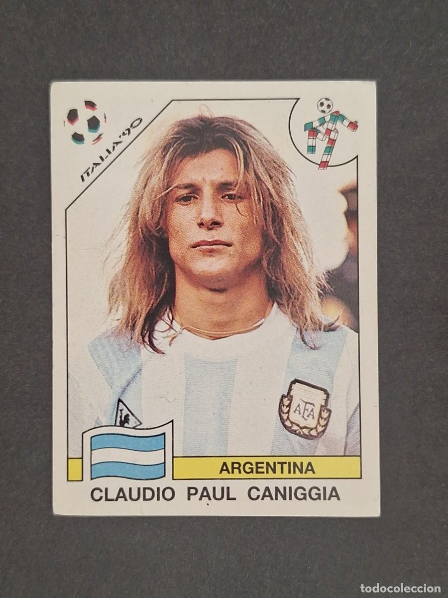 Cromos de f&uacute;tbol: L3 CLAUDIO P. CANIGGIA SELECCION ARGENTINA 129 MUNDIAL ITALIA 90 1990 PANINI NUNCA PEGADO SIN PEGAR