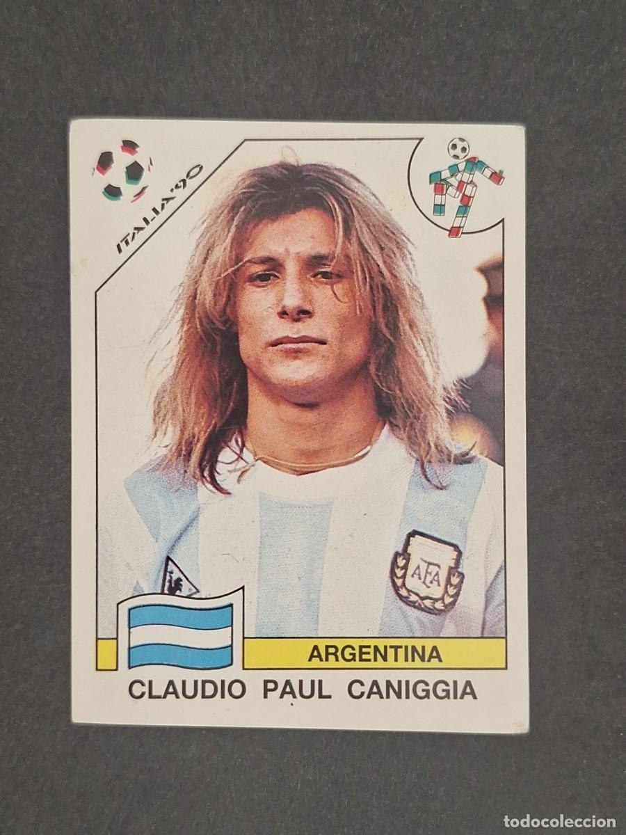 Cromos de f&uacute;tbol: L3 CLAUDIO P. CANIGGIA SELECCION ARGENTINA 129 MUNDIAL ITALIA 90 1990 PANINI NUNCA PEGADO SIN PEGAR