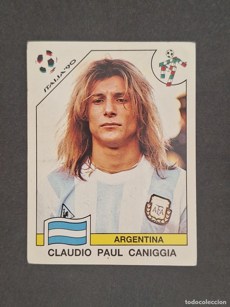 Cromos de f&uacute;tbol: L3 CLAUDIO P. CANIGGIA SELECCION ARGENTINA 129 MUNDIAL ITALIA 90 1990 PANINI NUNCA PEGADO SIN PEGAR