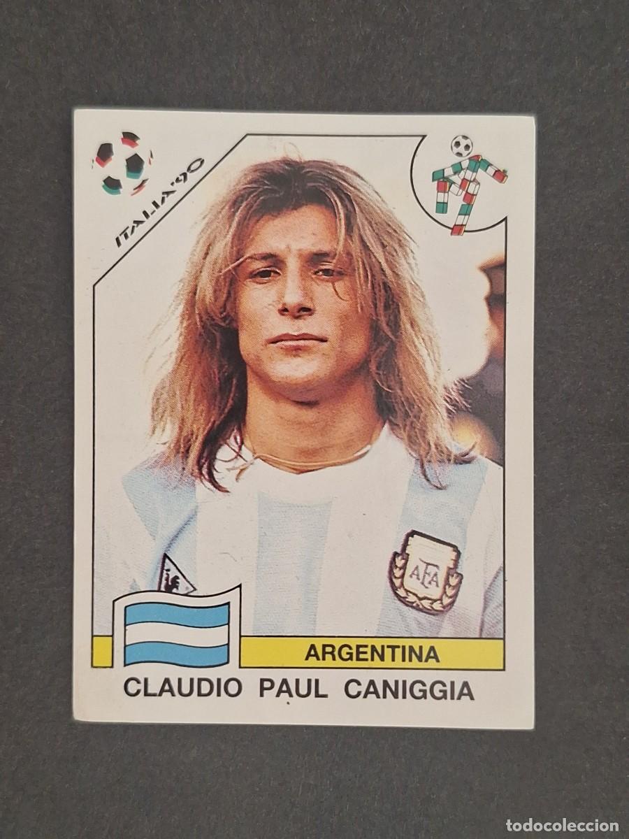 Cromos de f&uacute;tbol: L3 CLAUDIO P. CANIGGIA SELECCION ARGENTINA 129 MUNDIAL ITALIA 90 1990 PANINI NUNCA PEGADO SIN PEGAR