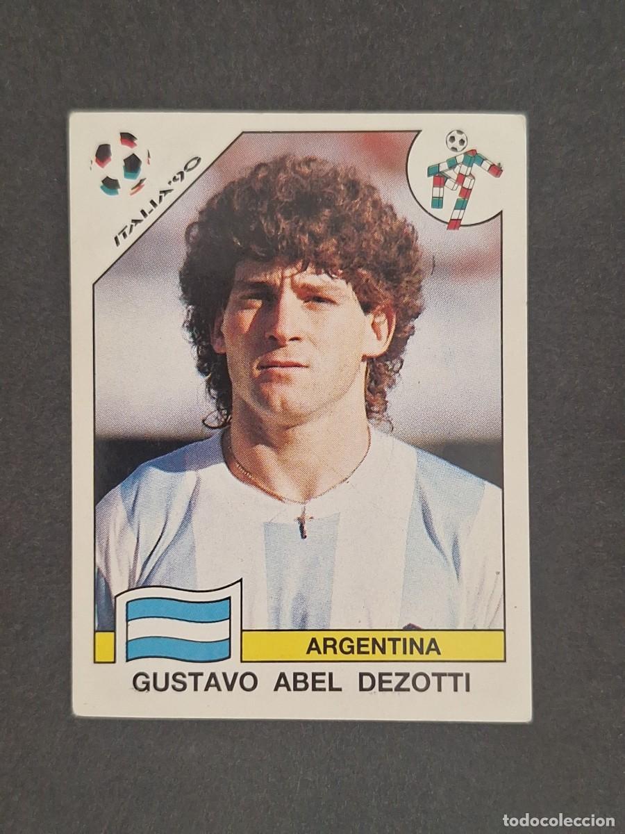 Cromos de f&uacute;tbol: L3 GUSTAVO ABEL DEZOTTI SELECCION ARGENTINA 131 MUNDIAL ITALIA 90 1990 PANINI NUNCA PEGADO SIN PEGAR