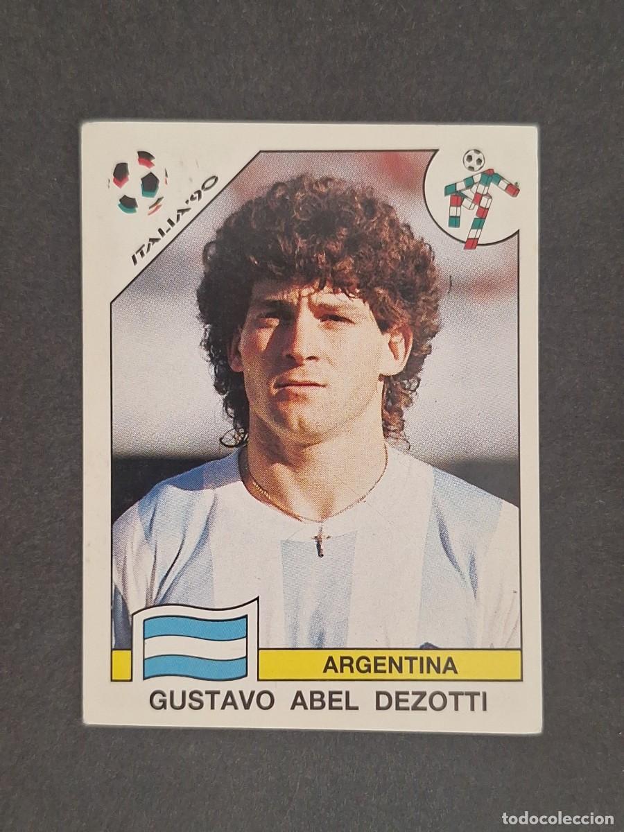 Cromos de f&uacute;tbol: L3 GUSTAVO ABEL DEZOTTI SELECCION ARGENTINA 131 MUNDIAL ITALIA 90 1990 PANINI NUNCA PEGADO SIN PEGAR