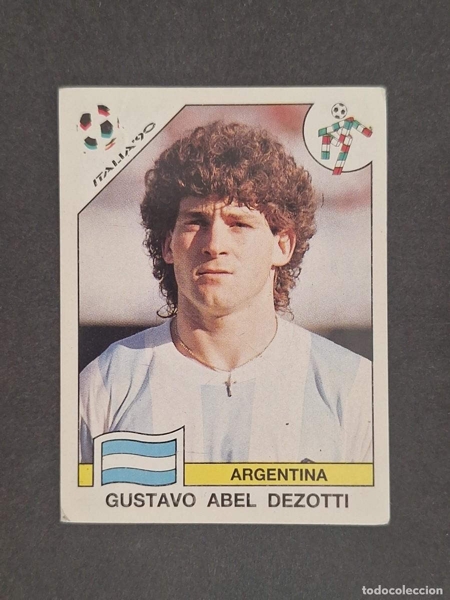 Cromos de f&uacute;tbol: L3 GUSTAVO ABEL DEZOTTI SELECCION ARGENTINA 131 MUNDIAL ITALIA 90 1990 PANINI NUNCA PEGADO SIN PEGAR