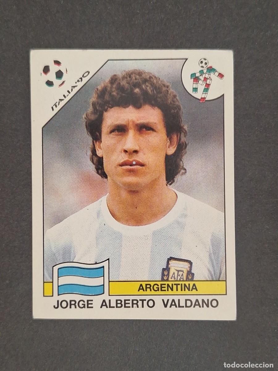 Cromos de f&uacute;tbol: L3 JORGE A. VALDANO SELECCION ARGENTINA 132 MUNDIAL ITALIA 90 1990 PANINI NUNCA PEGADO SIN PEGAR