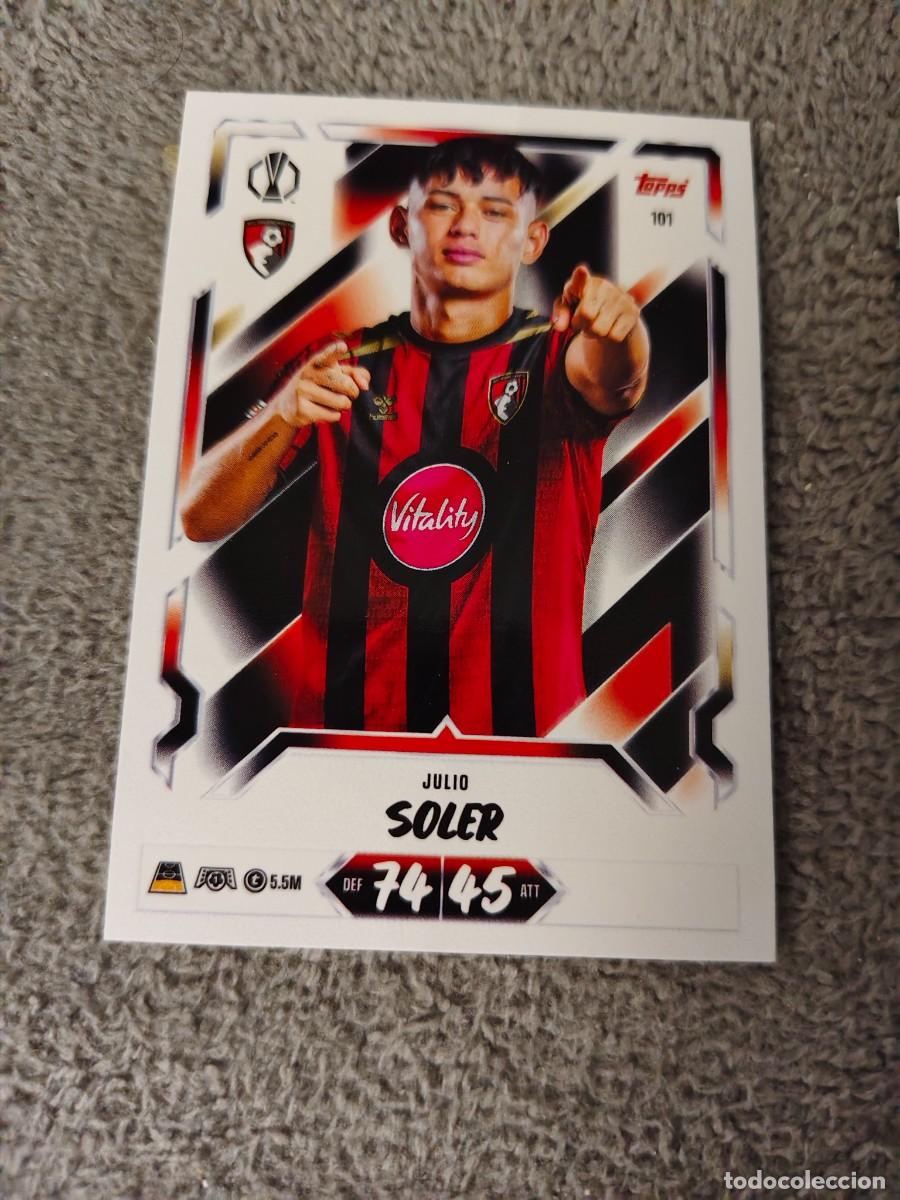 Cromos de f&uacute;tbol: 101 MATCH ATTAX 26/27 JULIO SOLER AFC BOURNEMOUTH BASE CARD 2026 2027 TOPPS UCC AAU