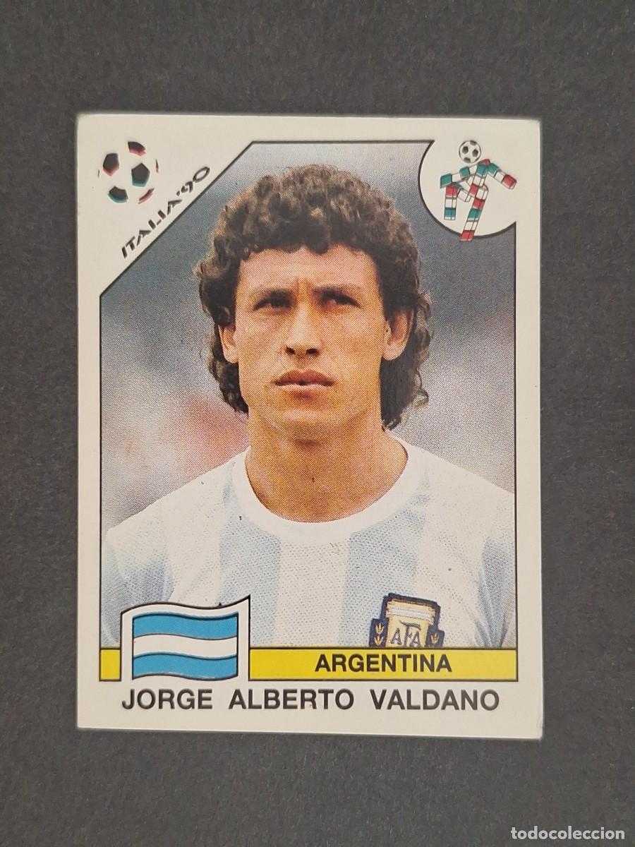 Cromos de f&uacute;tbol: L3 JORGE A. VALDANO SELECCION ARGENTINA 132 MUNDIAL ITALIA 90 1990 PANINI NUNCA PEGADO SIN PEGAR