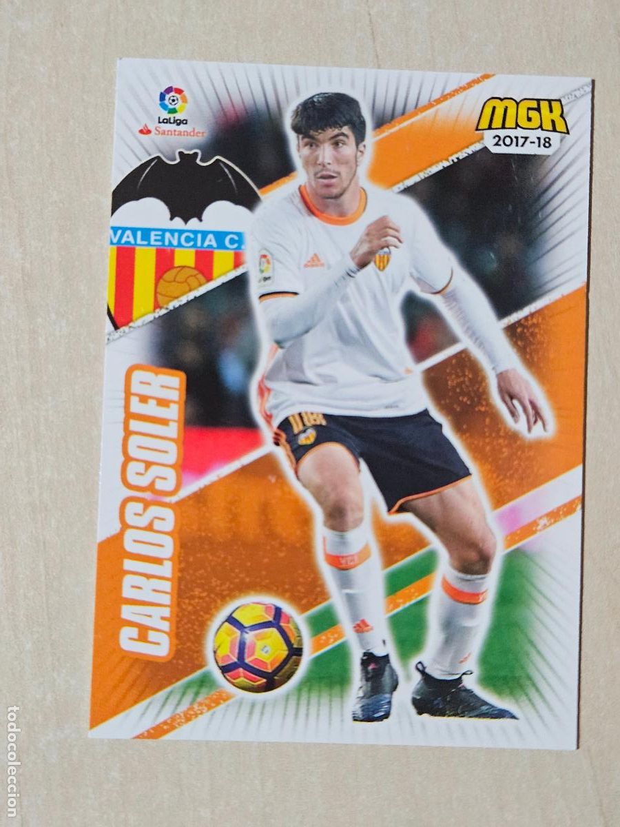 Cromos de f&uacute;tbol: CROMO N&ordm; 498 CARLOS SOLER - MEGACRACKS 2017 18 - VALENCIA