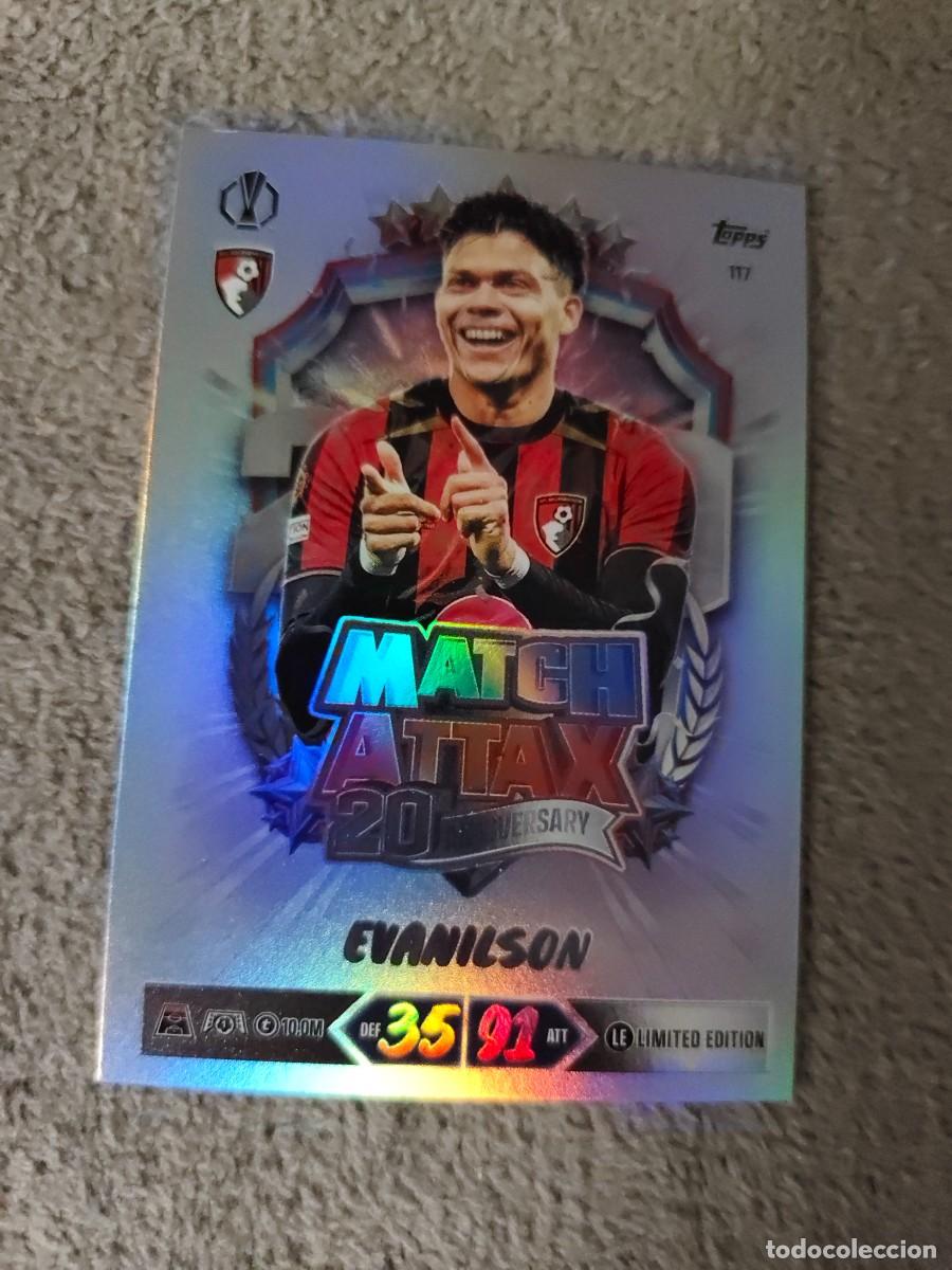 Cromos de f&uacute;tbol: 117 MATCH ATTAX 26/27 EVANILSON BOURNEMOUTH LIMITED EDITION 20 ANNIVERSARY 2026 2027 TOPPS UCC AAU