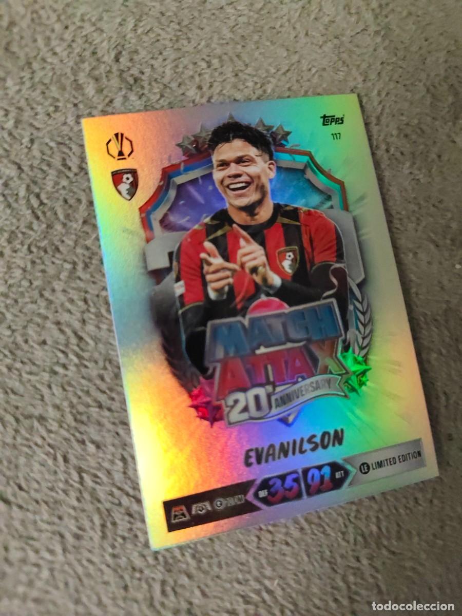 Cromos de f&uacute;tbol: 117 MATCH ATTAX 26/27 EVANILSON BOURNEMOUTH LIMITED EDITION 20 ANNIVERSARY 2026 2027 TOPPS UCC AAU
