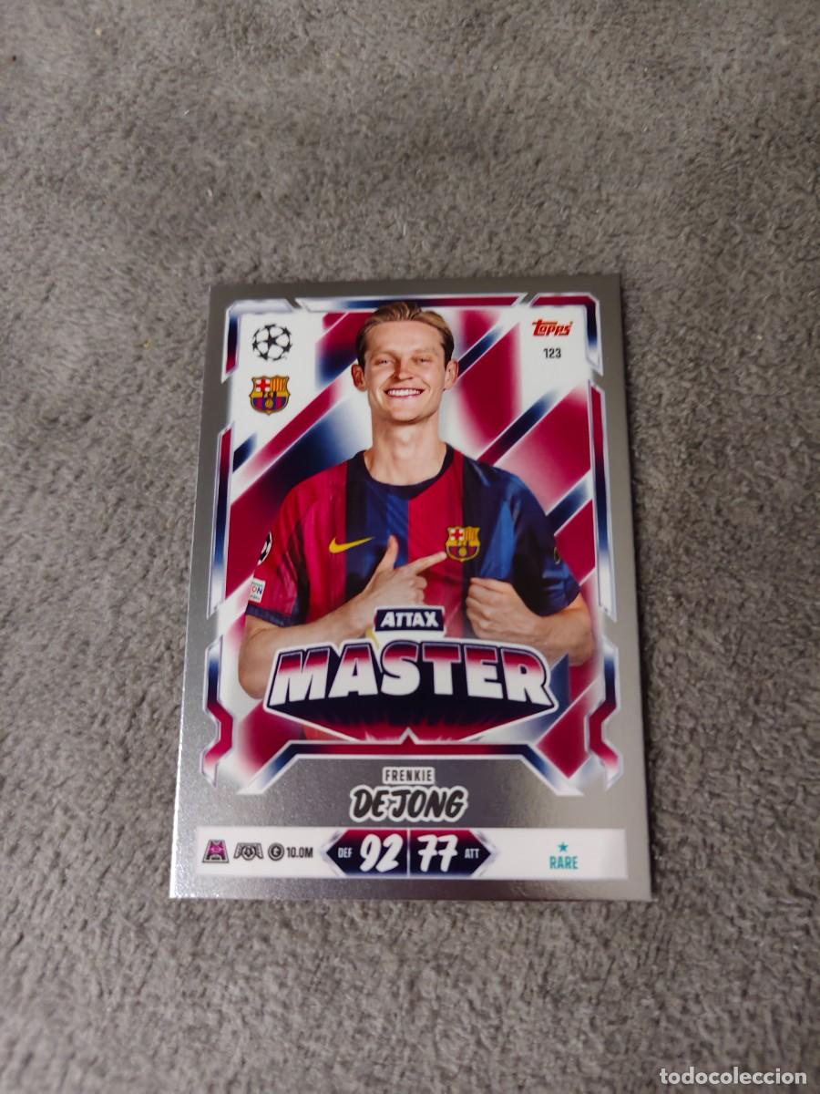 Cromos de f&uacute;tbol: 123 MATCH ATTAX 26/27 FRENKIE DE JONG BARCELONA MASTER 2026 2027 TOPPS UCC AAU