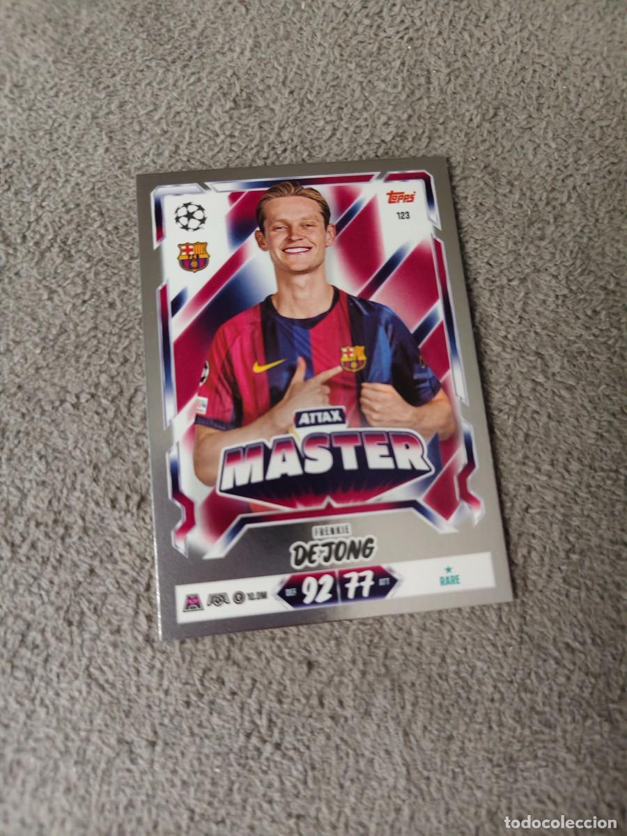 Cromos de f&uacute;tbol: 123 MATCH ATTAX 26/27 FRENKIE DE JONG BARCELONA MASTER 2026 2027 TOPPS UCC AAU