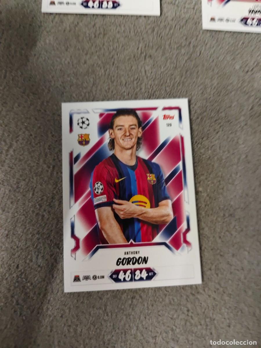 Fu&szlig;ball-Sticker: 129 MATCH ATTAX 26/27 ANTHONY GORDON BARCELONA BASE CARD 2026 2027 TOPPS UCC AAU