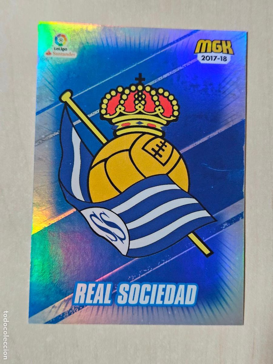 Fu&szlig;ball-Sticker: CROMO N&ordm; 433 ESCUDO - MEGACRACKS 2017 18 - REAL SOCIEDAD