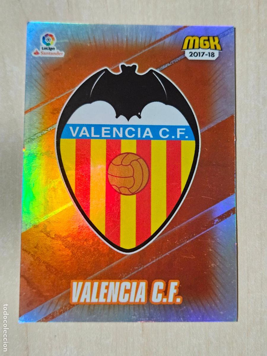 Cromos de f&uacute;tbol: CROMO N&ordm; 487 ESCUDO - MEGACRACKS 2017 18 - VALENCIA