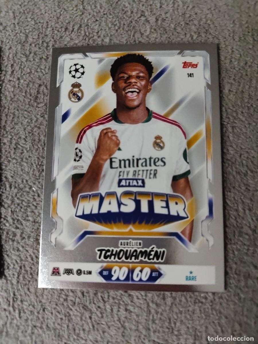 Cromos de f&uacute;tbol: 141 MATCH ATTAX 26/27 AUR&Eacute;LIEN TCHOUAM&Eacute;NI REAL MADRID CF MASTER 2026 2027 TOPPS UCC AAU