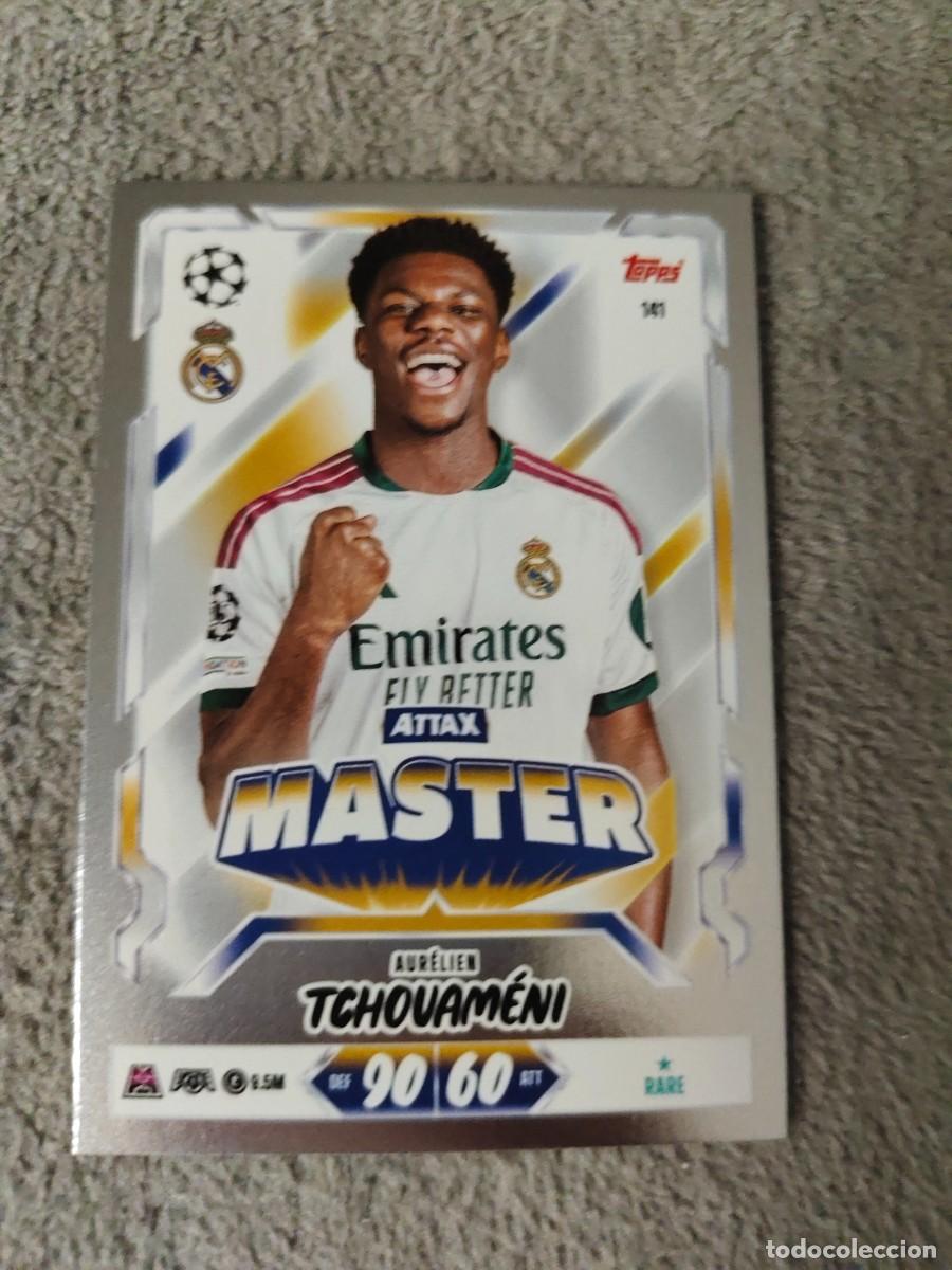 Cromos de f&uacute;tbol: 141 MATCH ATTAX 26/27 AUR&Eacute;LIEN TCHOUAM&Eacute;NI REAL MADRID CF MASTER 2026 2027 TOPPS UCC AAU