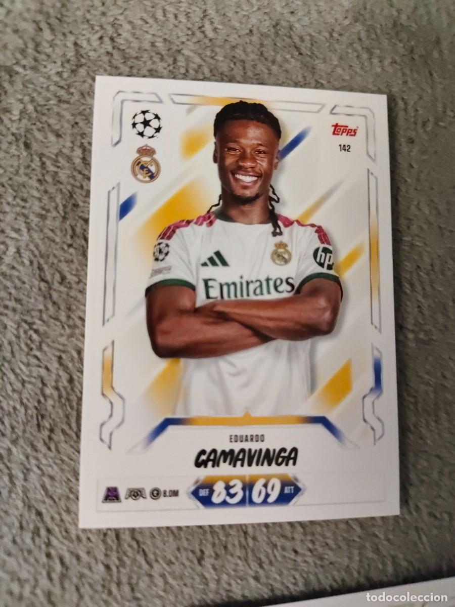 Cromos de f&uacute;tbol: 142 MATCH ATTAX 26/27 EDUARDO CAMAVINGA REAL MADRID CF BASE CARD 2026 2027 TOPPS UCC AAU