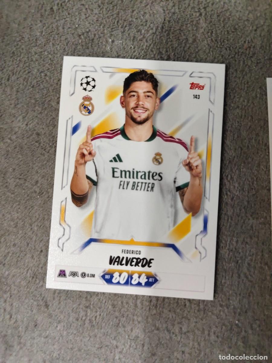 Cromos de f&uacute;tbol: 143 MATCH ATTAX 26/27 FEDERICO VALVERDE REAL MADRID CF BASE CARD 2026 2027 TOPPS UCC AAU