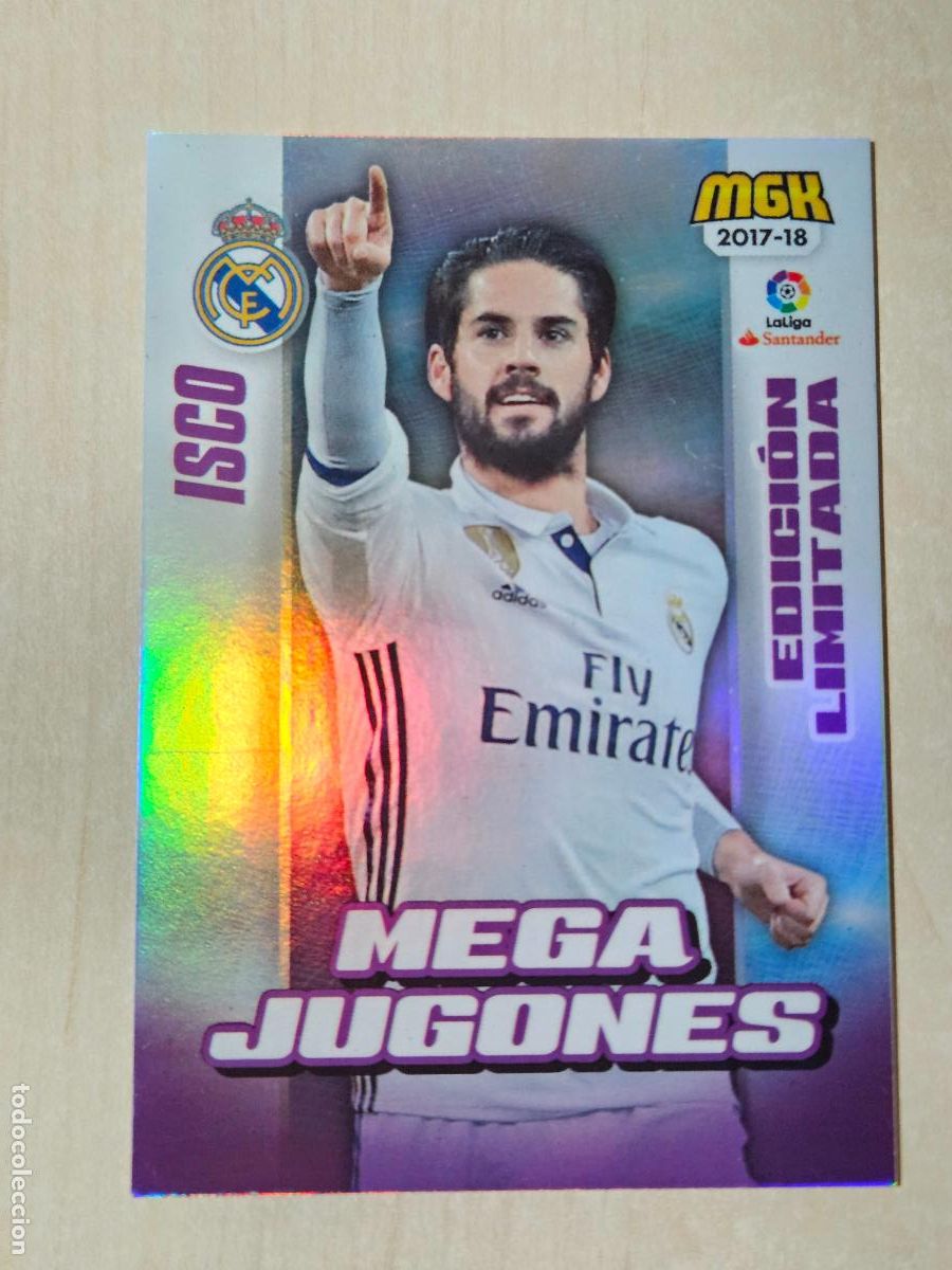 Cromos de f&uacute;tbol: CROMO N&ordm; 390B ISCO - MEGACRACKS 2017 18 - REAL MADRID - MEGA JUGONES EDICION LIMITADA