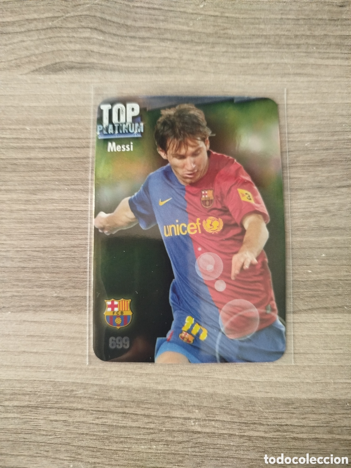 Cartes &agrave; collectionner de Football: Mundicromo 2008/09.F.C.BARCELONA.MESSI (TOP PLATINUM,BRILLO LISO).