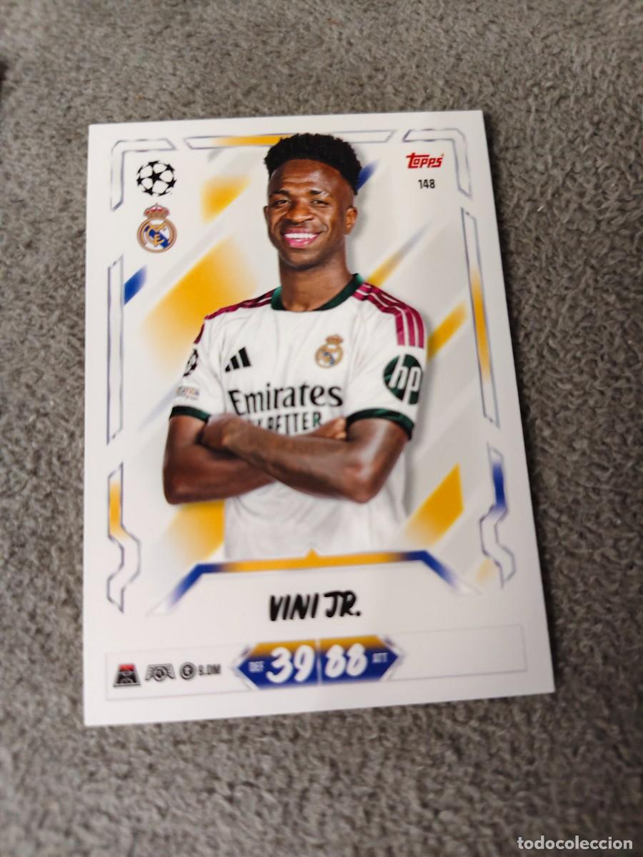 Cromos de f&uacute;tbol: 148 MATCH ATTAX 26/27 VIN&Iacute;CIUS J&Uacute;NIOR VINI JR REAL MADRID CF BASE CARD 2026 2027 TOPPS UCC AAU