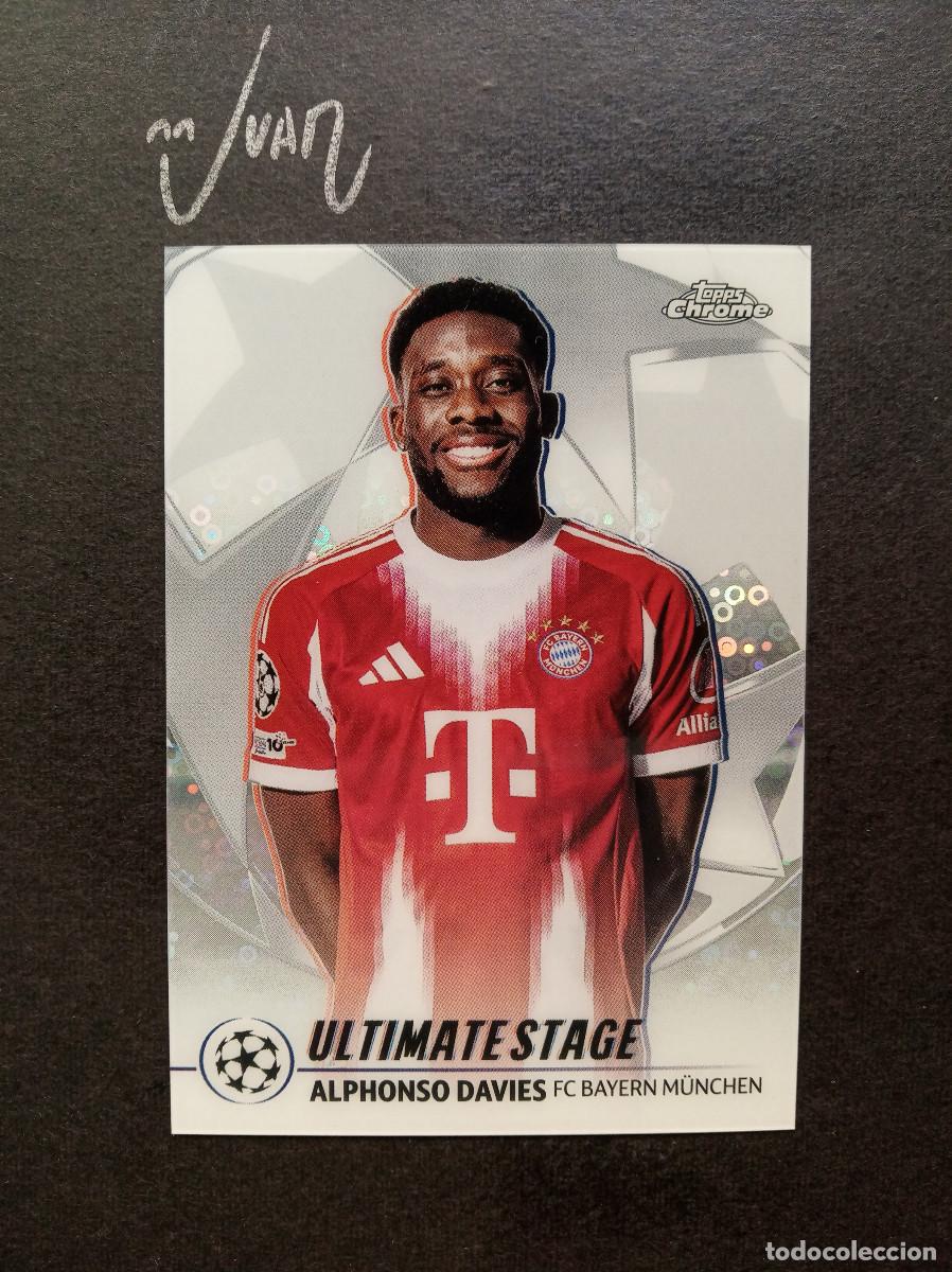 Football Stickers: US 32 ULTIMATE STAGE ALPHONSO DAVIES BAYER MUNICH ⚽ TOPPS &reg; CHROME UEFA UCC 2025 2026 25 26 NUEVO