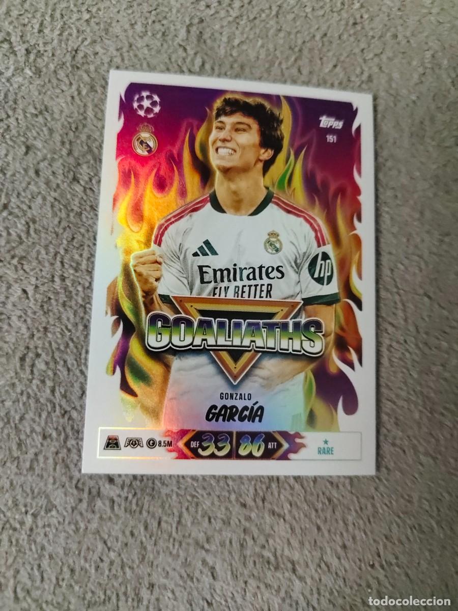 Cromos de f&uacute;tbol: 151 MATCH ATTAX 26/27 GONZALO GARC&Iacute;A REAL MADRID CF GOALIATHS 2026 2027 TOPPS UCC AAU