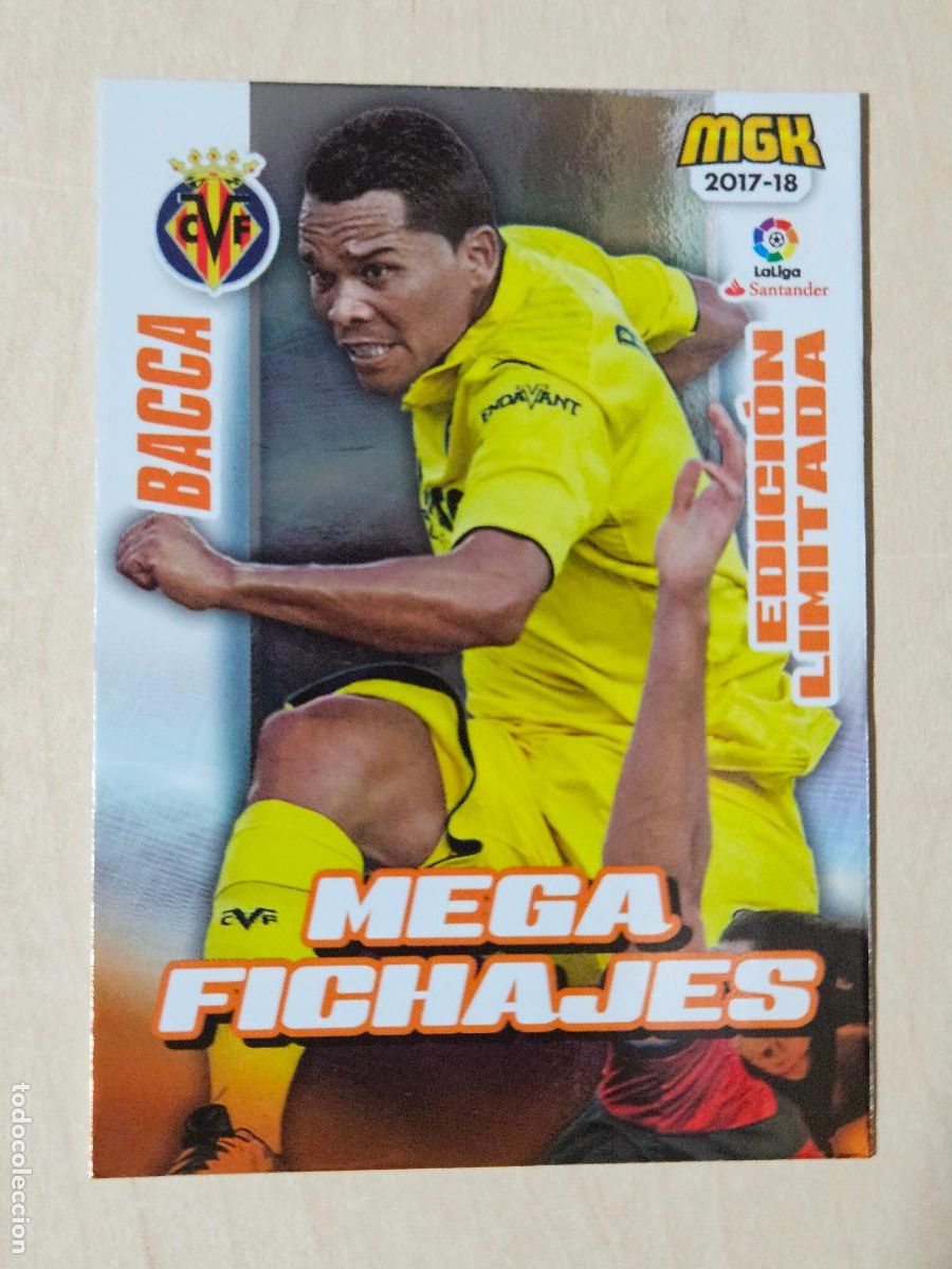 Cromos de f&uacute;tbol: CROMO N&ordm; 534B BACCA - MEGACRACKS 2017 18 - VILLARREAL - MEGA FICHAJES - EDICION LIMITADA