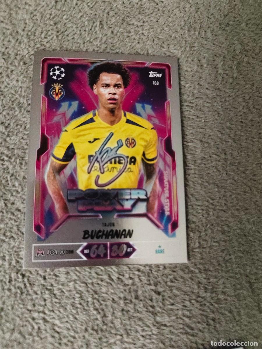 Football Stickers: 168 MATCH ATTAX 26/27 TAJON BUCHANAN VILLARREAL POWER PLAY SIGNATURE STYLE 2026 2027 TOPPS UCC AAU