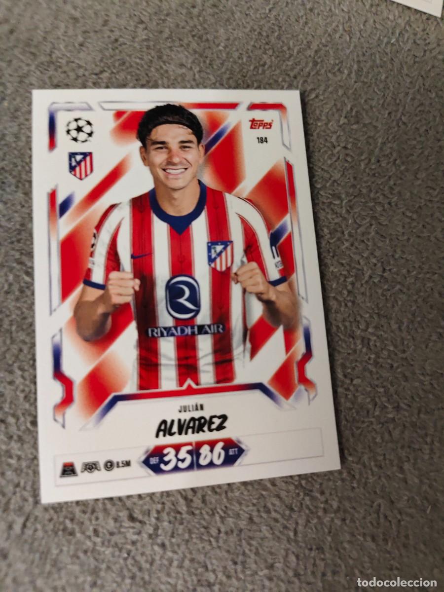 Cromos de f&uacute;tbol: 184 MATCH ATTAX 26/27 JULI&Aacute;N &Aacute;LVAREZ ATL&Eacute;TICO DE MADRID BASE CARD 2026 2027 TOPPS UCC AAU