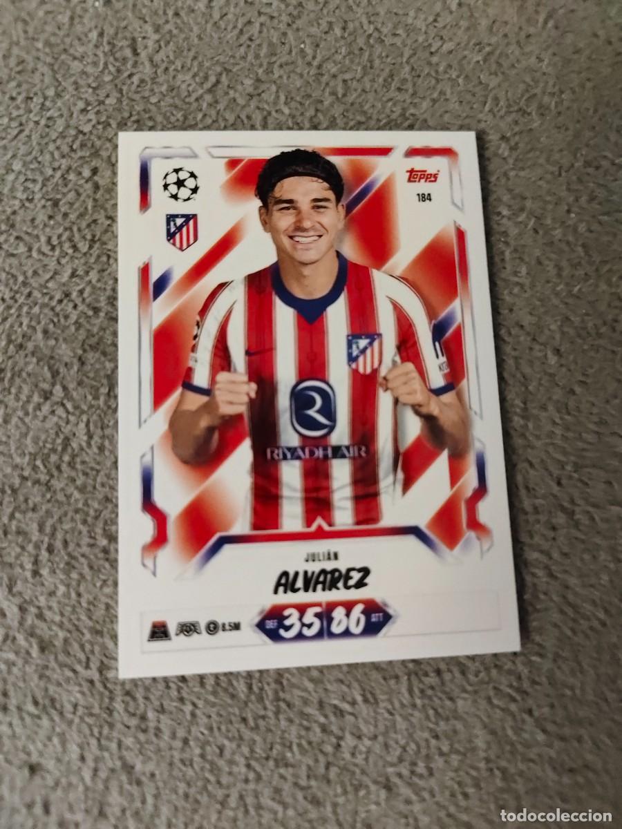 Cromos de f&uacute;tbol: 184 MATCH ATTAX 26/27 JULI&Aacute;N &Aacute;LVAREZ ATL&Eacute;TICO DE MADRID BASE CARD 2026 2027 TOPPS UCC AAU