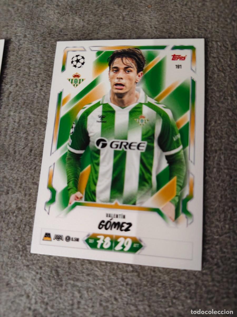 Fu&szlig;ball-Sticker: 191 MATCH ATTAX 26/27 VALENT&Iacute;N G&Oacute;MEZ REAL BETIS BALOMPI&Eacute; BASE CARD 2026 2027 TOPPS UCC AAU
