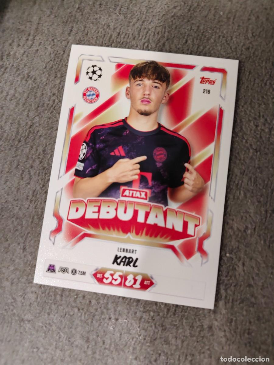 Figurine di Calcio: 216 MATCH ATTAX 26/27 LENNART KARL FC BAYERN MUNCHEN MUNICH DEBUTANT 2026 2027 TOPPS UCC AAU