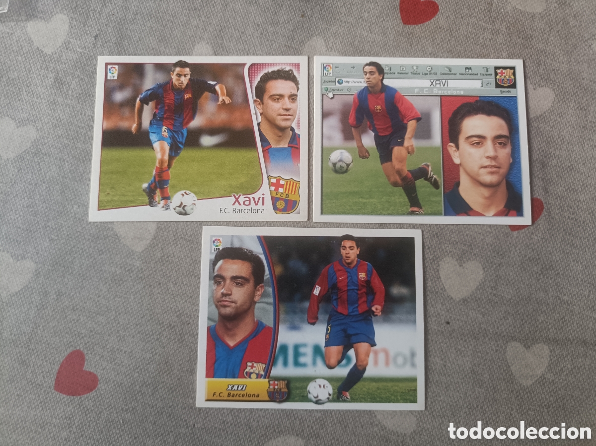 Cromos de f&uacute;tbol: Cromos futbol Liga Este XAVI F.C.Barcelona nunca pegados.